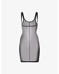 Wolford - Sleeveless Scoop-neck Stretch-tulle Mini Dress - Lyst
