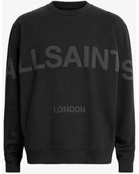 AllSaints - biggy Logo-print Oversized Organic Cotton-jersey Sweatshirt - Lyst