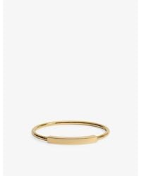 Monica Vinader - Mv Linear Bold 18Ct Vermeil Plated Sterling Bangle - Lyst