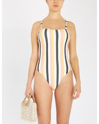 Asceno Classic Stripe One-piece Swimsuit - Natural