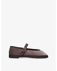 Flabelus - Pierre Cotton-Velvet Ballet Flats - Lyst