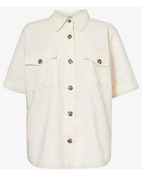 FRAME - Patch-pocket Cotton-blend Utility Shirt - Lyst