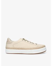 Chloé - Telma Exposed-stitching Leather Low-top Trainers - Lyst