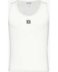 Loewe - Anagram Brand-embroidered Stretch-cotton Top - Lyst