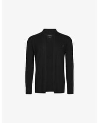 AllSaints - Mode Ramskull-Embroidered Merino-Wool Cardigan - Lyst