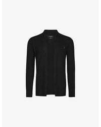 AllSaints - Mode Ramskull-Embroidered Merino-Wool Cardigan - Lyst