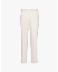 dunhill - Regular-Fit Tapered-Leg Cotton-Blend Stretch-Twill Trousers - Lyst