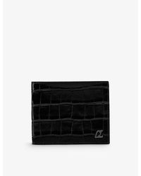Christian Louboutin - Coolcard Logo-plaque Croc-embossed Leather Wallet - Lyst