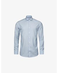 Eton - Solid Slim-fit Merino-wool Shirt - Lyst
