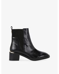 Carvela Kurt Geiger - Liberty Patent-Leather Heeled Ankle Boots - Lyst