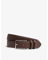 Reiss - Dante Adjustable-Buckle Leather Belt - Lyst