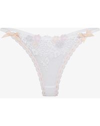 L'Agent by Agent Provocateur Women's Delicate Sheer Thong Black RRP £33 BCF89 