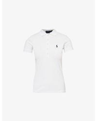 Polo Ralph Lauren - Julie Slim-Fit Short-Sleeve Cotton-Piqué Polo Shirt - Lyst