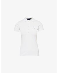 Polo Ralph Lauren - Julie Slim-Fit Short-Sleeve Cotton-Piqué Polo Shirt - Lyst