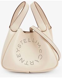Stella McCartney - Logo-embellished Faux-leather Shoulder Bag - Lyst