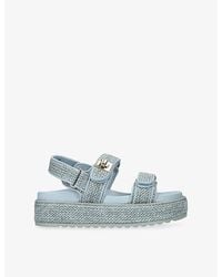 Steve Madden - Bigmona Raffia Flat Sandals - Lyst