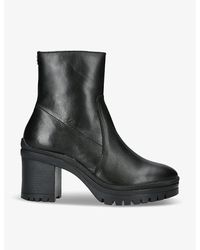 Carvela Kurt Geiger - Secure Chunky-sole Heeled Leather Ankle Boots - Lyst