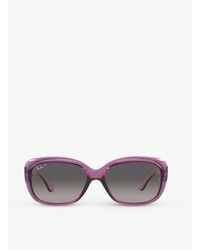 Ray-Ban - Rb4101 Jackie Ohh Rectangle-frame Acetate Sunglasses - Lyst