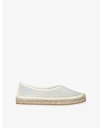Dear Frances - Vespa Mesh And Leather Espadrille Flats - Lyst
