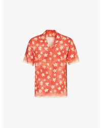 Orlebar Brown - Graphic-print Short-sleeve Woven-blend Shirt X - Lyst