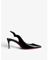 Christian Louboutin - Hot Chick 70 Patent-Leather Slingback Pumps - Lyst