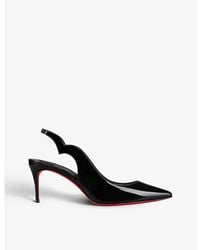 Christian Louboutin - Hot Chick 70 Patent-leather Slingback Pumps - Lyst