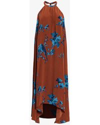 AllSaints - Mysti Iona Floral-print Sleeveless Woven Midi Dress - Lyst