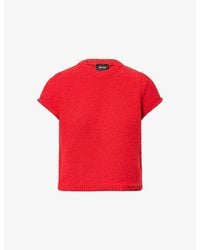 ME+EM - Baby Tee Short-Sleeve Linen And Cotton-Blend Top - Lyst
