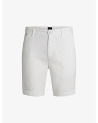 BOSS - Slip-Pocket Straight-Leg Slim-Fit Stretch-Cotton Shorts - Lyst