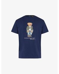 Ralph Lauren - Bear-print Short-sleeve Cotton-jersey T-shirt Xx - Lyst