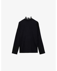 Loewe - Branded High-Neck Cotton Top - Lyst