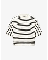 Anine Bing - Myers Cropped Cotton-Blend T-Shirt - Lyst