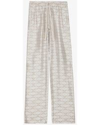 Zadig & Voltaire - Pomy Drawstring-waist Jacquard Woven Trousers - Lyst