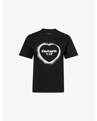 Carhartt - Logo Spray Heart Cotton T-Shirt - Lyst