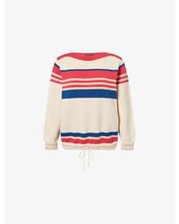 Mother - The Ls Skipper Striped Knitted-Cotton Jumper - Lyst