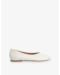 Dune - Highcut Suede Ballet Flats - Lyst