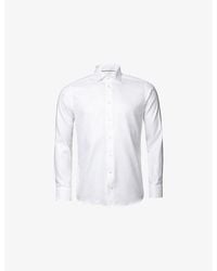 Eton - Cutaway-Collar Single-Cuff Slim-Fit Cotton-Twill Shirt - Lyst