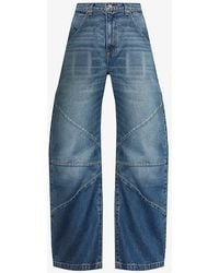 EB DENIM - Frederick Brand-patch Relaxed-fit Wide-leg Jeans - Lyst