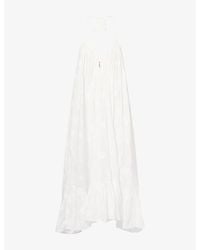 Zimmermann - Solstice Sculpted V-Neck Cotton Midi Dress - Lyst