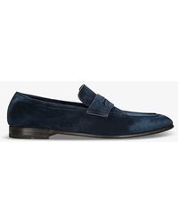 ZEGNA - L'asola Suede Penny Loafers - Lyst