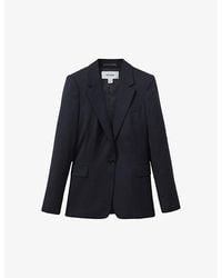 Reiss - Hallie Peak-Lapel Double-Breasted Stretch-Wool Blazer - Lyst