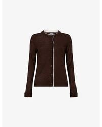 ME+EM - Barely There Slim-Fit Merino-Wool And Cashmere-Blend Cardigan - Lyst