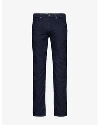 7 For All Mankind - Slimmy Executive Straight-Leg Mid-Rise Stretch Denim-Blend Jeans - Lyst