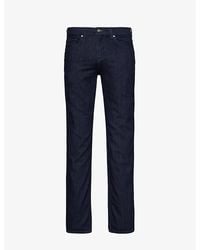 7 For All Mankind - Slimmy Executive Straight-Leg Mid-Rise Stretch Denim-Blend Jeans - Lyst