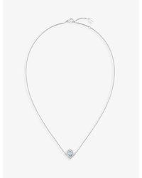 Chaumet - Joséphine Aigrette 18Ct- 0.19Ct Brilliant And 0.60 Pear-Cut Diamond Pendant Necklace - Lyst