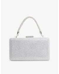 Dune - Beaut Metallic Woven Clutch Bag - Lyst