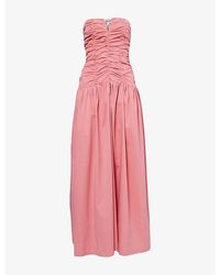 Amy Lynn - Shyla Ruched Cotton Maxi Dress - Lyst
