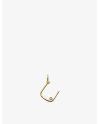 Monica Vinader - Solitaire Diamond Initial U 18Ct- Vermeil And 0.035Ct Lab-Grown Diamond Pendant - Lyst