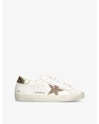 Golden Goose - Superstar Star-Applique Low-Top Leather Trainers - Lyst