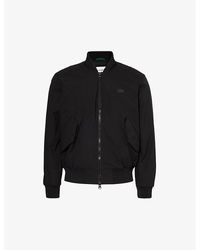 Lacoste - Brand-patch Padded Relaxed-fit Shell Bomber Jacket - Lyst